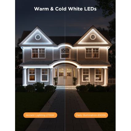 Govee - Fita LED pare exterior Pro SMART RGBICWW 10m 2700-6500K Wi-Fi IP65