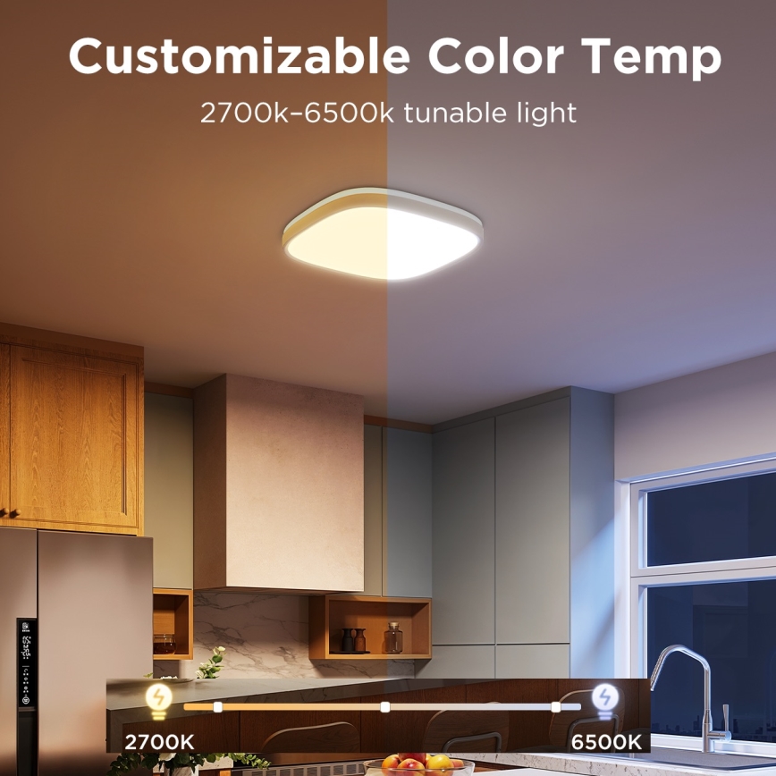 Govee - Iluminação de teto LED RGBIC com regulação LED/24W/230V 2700-6500K Wi-Fi