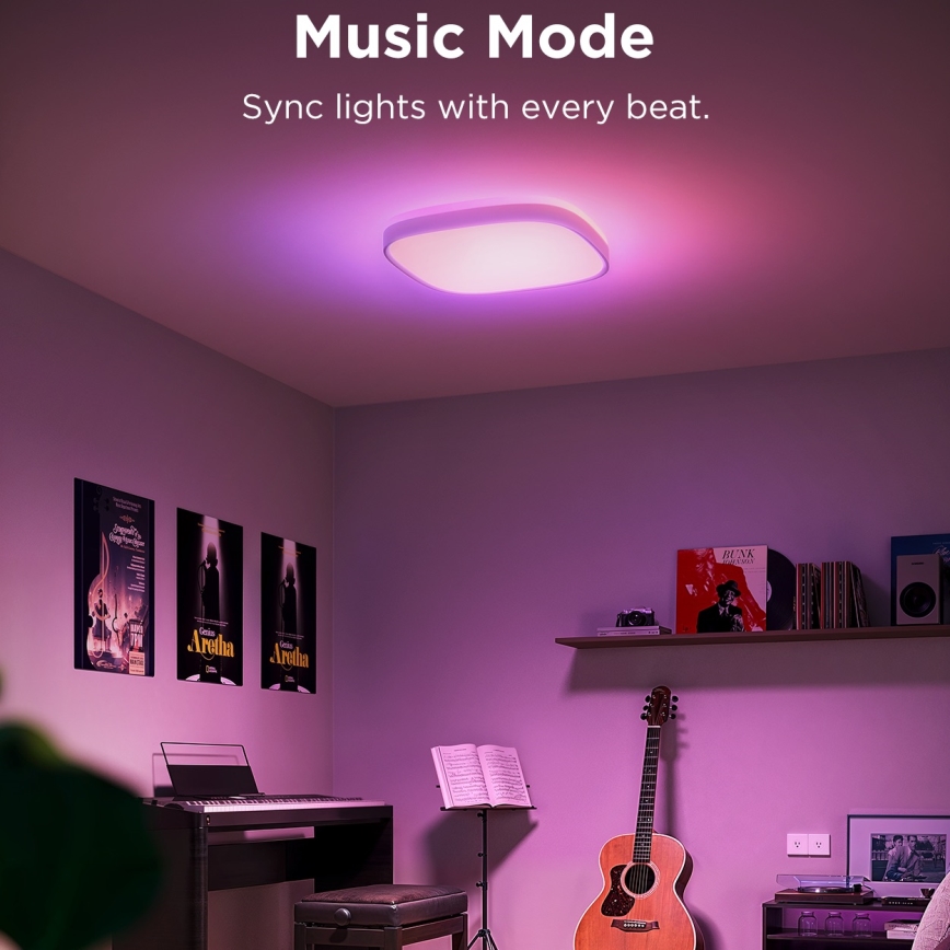 Govee - Iluminação de teto LED RGBIC com regulação LED/24W/230V 2700-6500K Wi-Fi