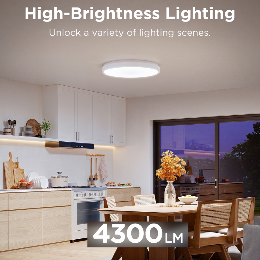 Govee - Iluminação de teto LED RGBIC com regulação LED/49W/230V 2700-6500K Wi-Fi
