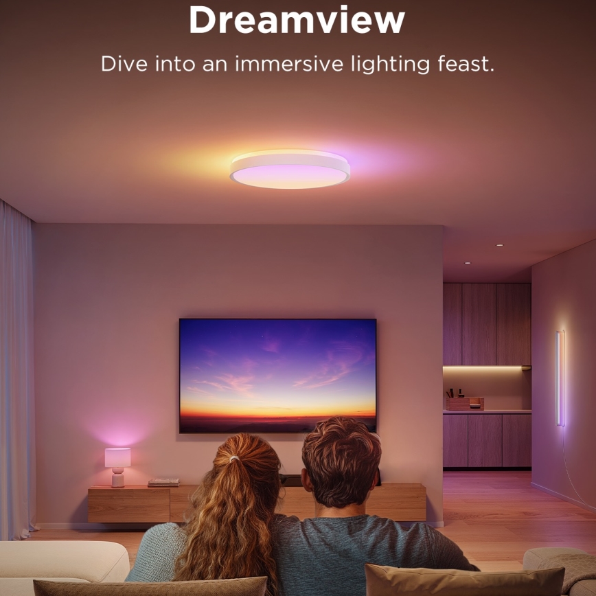 Govee - Iluminação de teto LED RGBIC com regulação LED/49W/230V 2700-6500K Wi-Fi