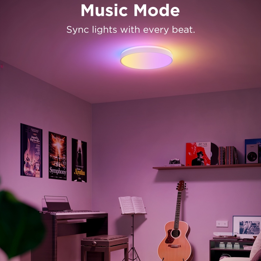 Govee - Iluminação de teto LED RGBIC com regulação LED/49W/230V 2700-6500K Wi-Fi