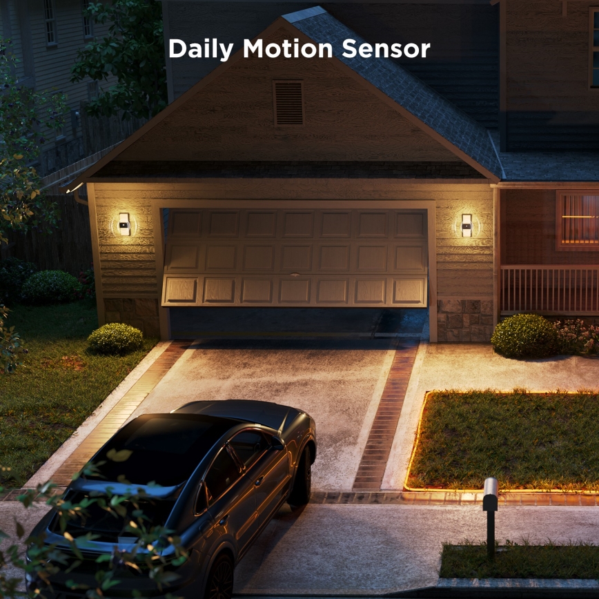 Govee - Candeeiro de parede exterior LED RGBIC regulável com sensor LED/230V IP65 2700-6500K Wi-Fi