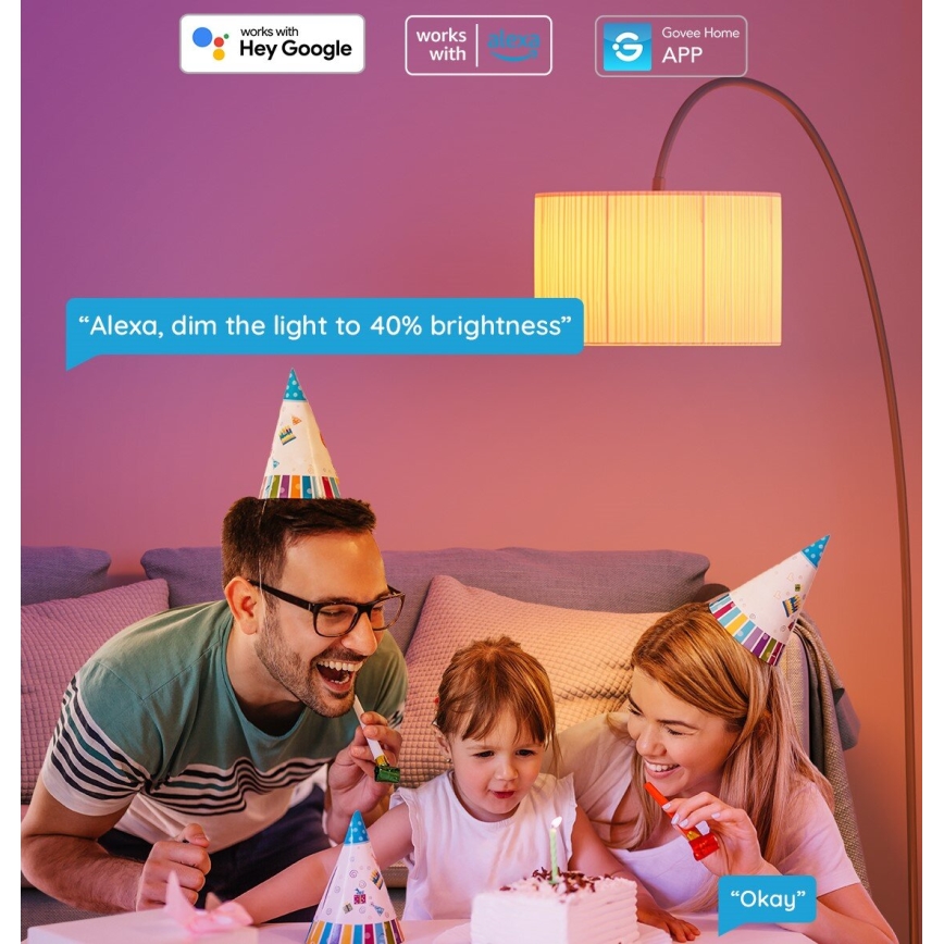 Govee - Lâmpada LED RGBWW com regulação Smart E27/12W/230V 2700-6500K Wi-Fi