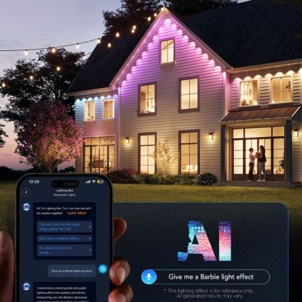 Govee - Luzes em corda LED RGBIC 30m Wi-Fi Matter IP67