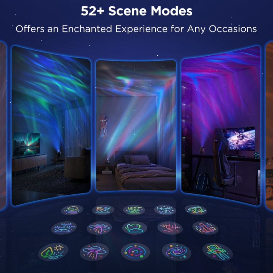 Govee - Projetor de luz LED RGBW Galaxy Light Pro Wi-Fi Matter