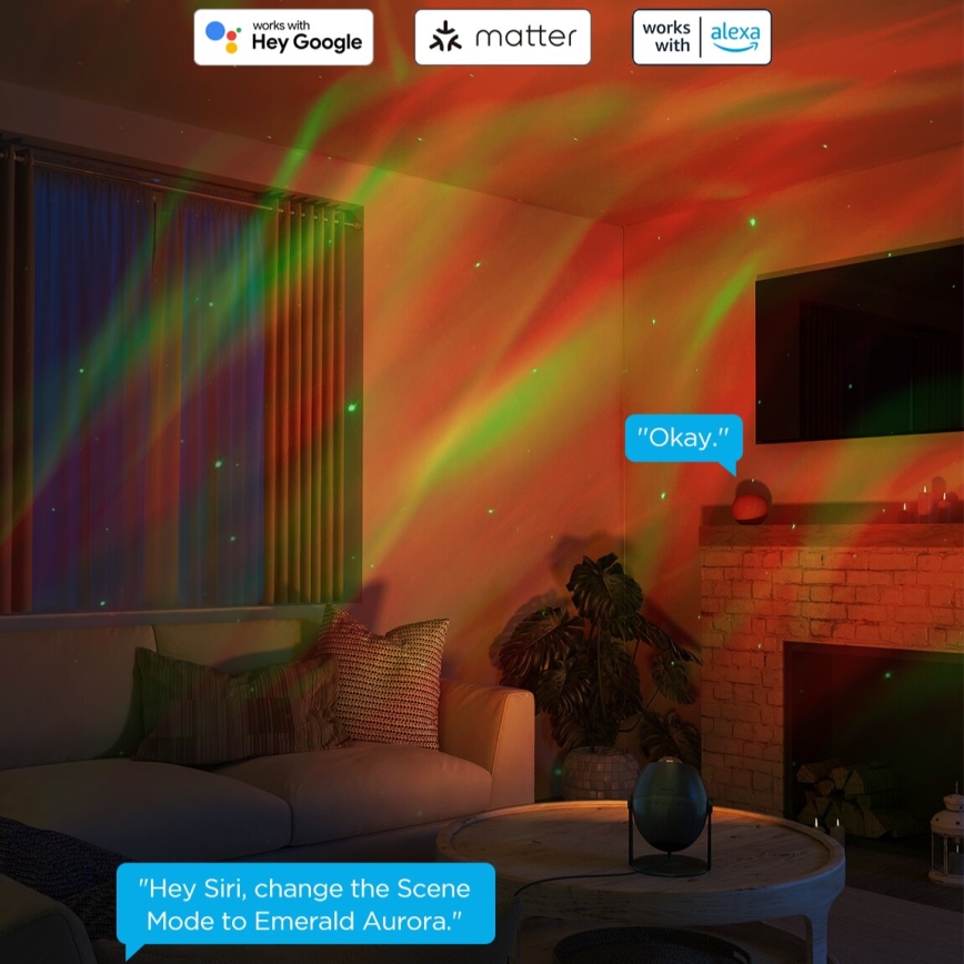 Govee - Projetor de luz LED RGBW Galaxy Light Pro Wi-Fi Matter