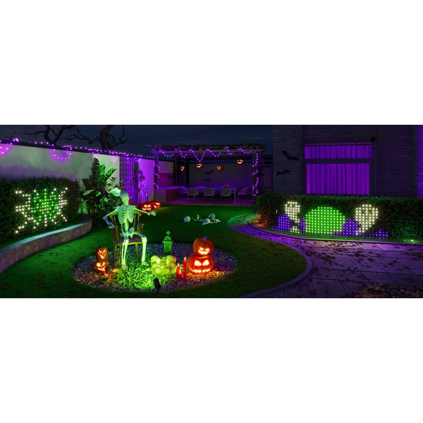 Govee - Rede de iluminação LED RGBIC para exterior 143x85cm Wi-Fi Matter IP65