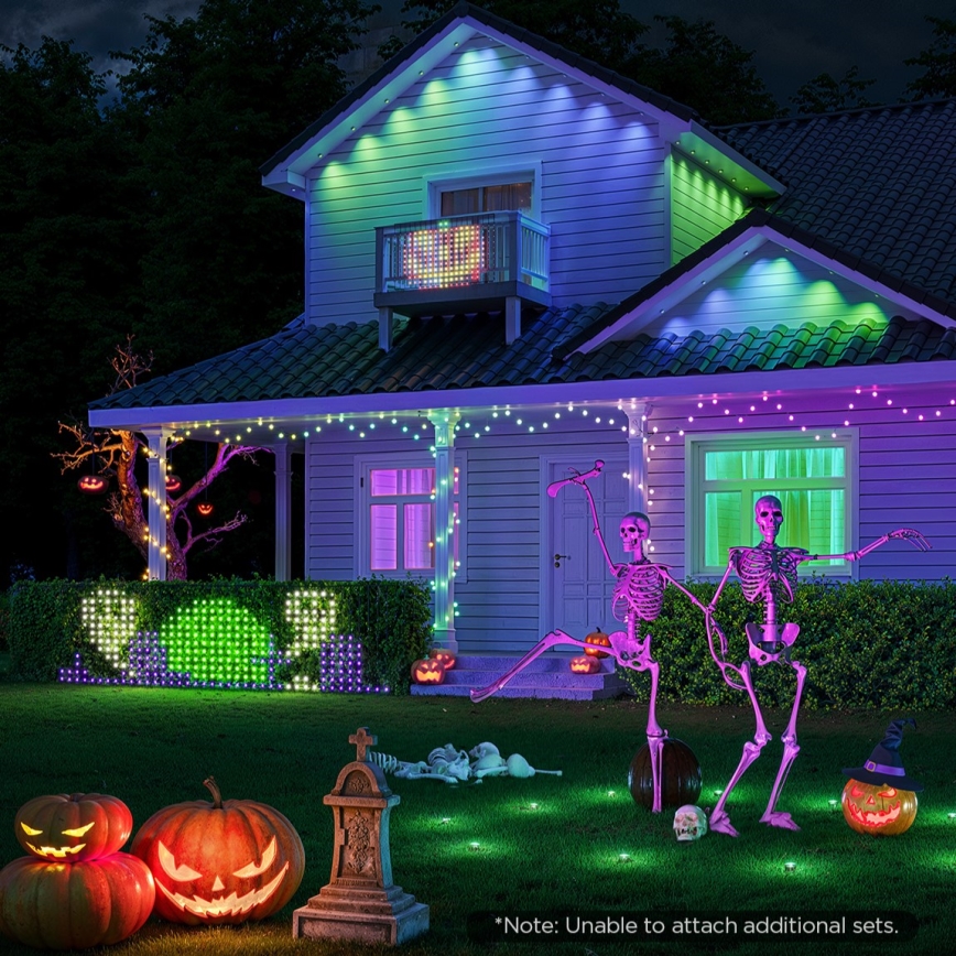 Govee - Rede de iluminação LED RGBIC para exterior 143x85cm Wi-Fi Matter IP65