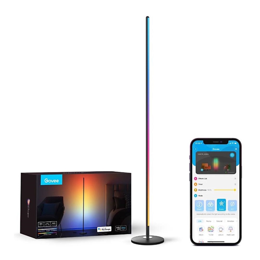Govee - RGBICW Smart Canto Floor Lamp Wi-Fi