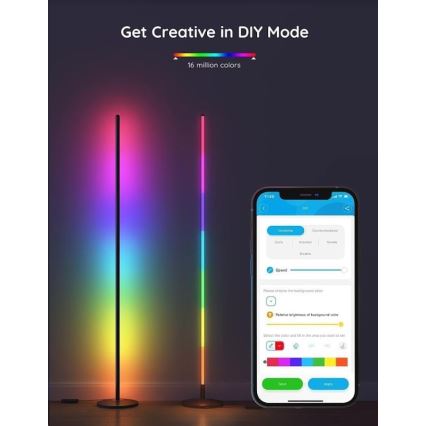 Govee - RGBICW Smart Canto Floor Lamp Wi-Fi