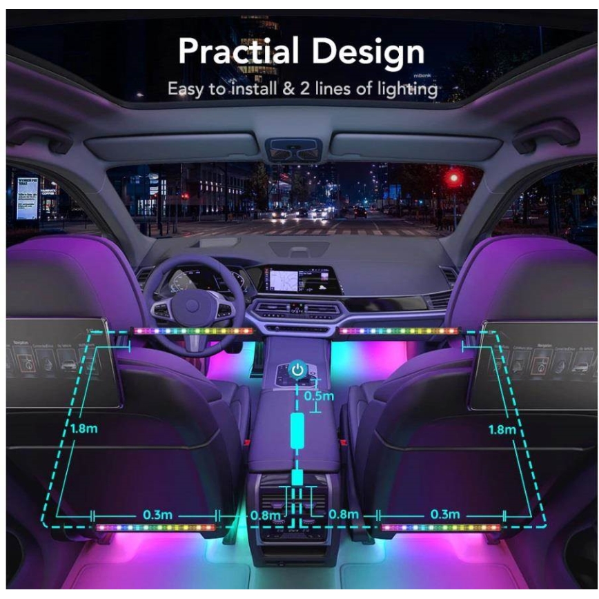 Govee - Smart LED tiras para carros - RGBIC