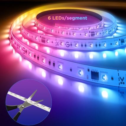 Govee - Tira de Iluminação LED RGBWWIC com regulação 2 Pro 1m Wi-Fi Matter