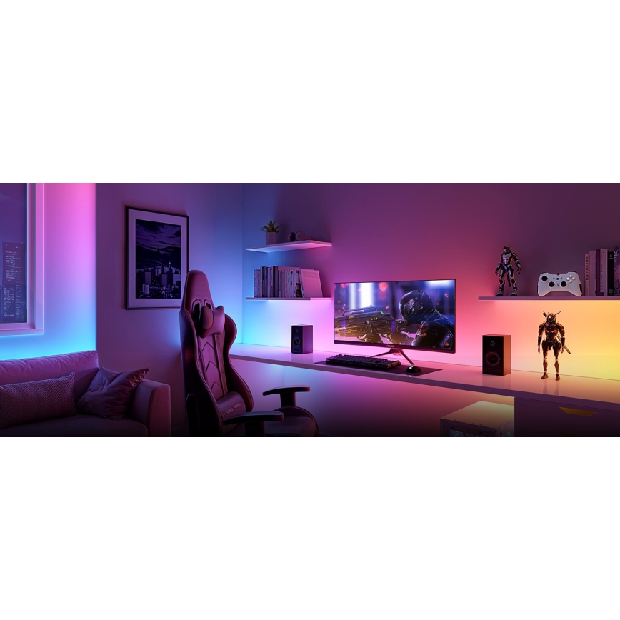 Govee - Tira de Iluminação LED RGBWWIC com regulação 2 Pro 1m Wi-Fi Matter