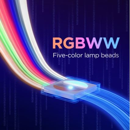 Govee - Tira de Iluminação LED RGBWWIC com regulação 2 Pro 1m Wi-Fi Matter