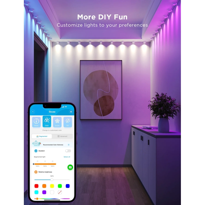 Govee - Tira de luz LED RGBIC 3m Wi-Fi