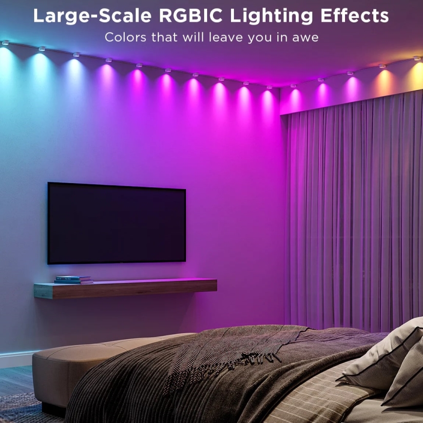 Govee - Tira de luz LED RGBIC 3m Wi-Fi