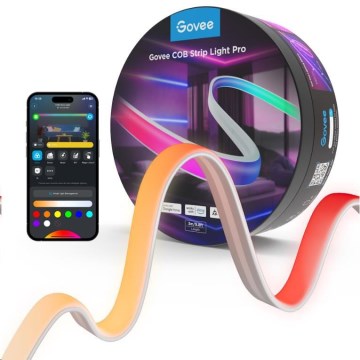 Govee - Tira LED RGBICW com regulação COB 3780 díodos 3m Wi-Fi Matter