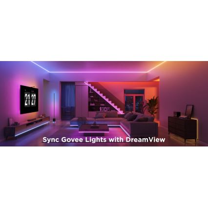 Govee - Tira LED RGBICW com regulação COB 3780 díodos 3m Wi-Fi Matter