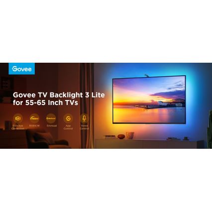 Govee - TV Backlight 3 Lite TV 40-50" SMART LED retroiluminação RGBICW Wi-Fi IP67 +RC