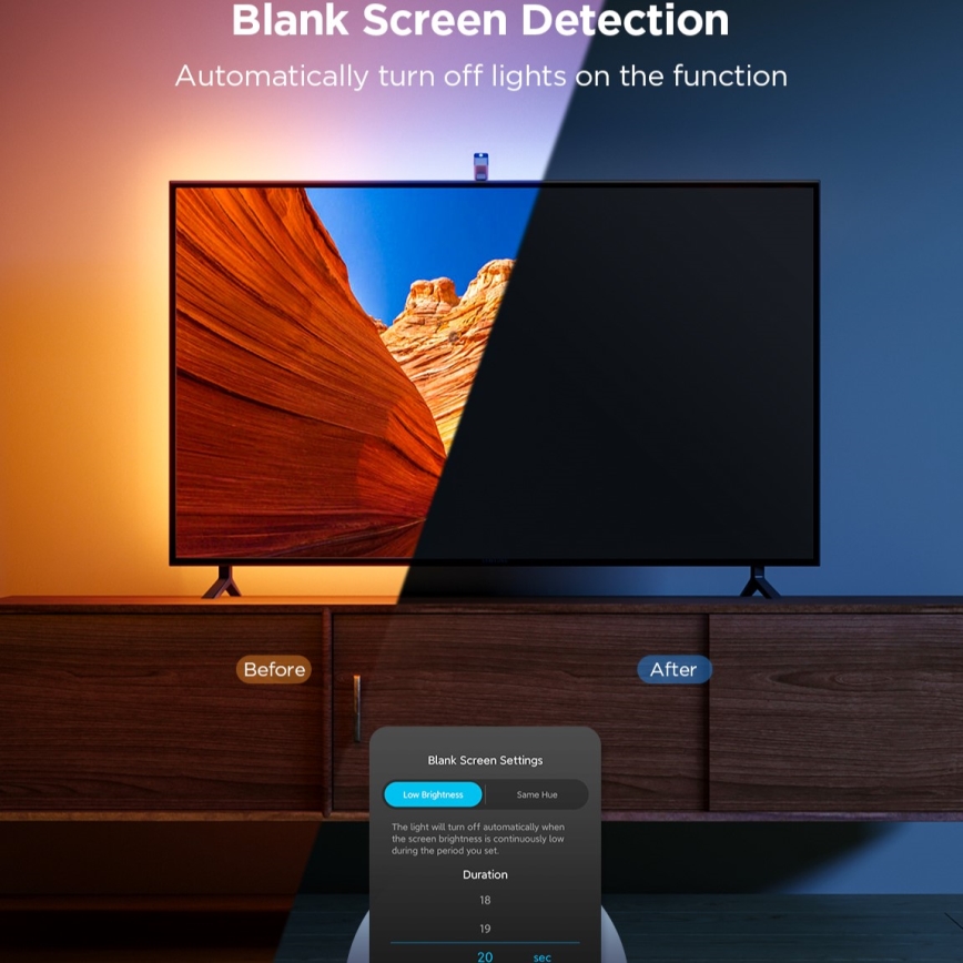 Govee - TV Backlight 3 Lite TV 40-50" SMART LED retroiluminação RGBICW Wi-Fi IP67 +RC