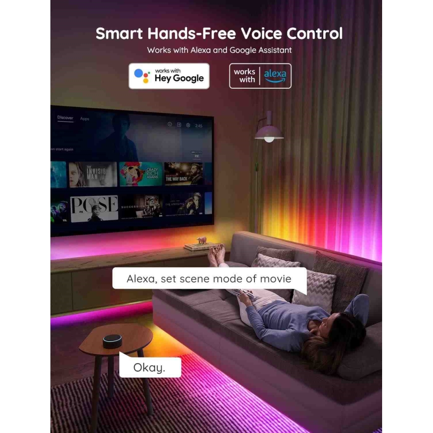 Govee - Wi-Fi RGBIC Smart PRO Tira LED 5m - extra durável