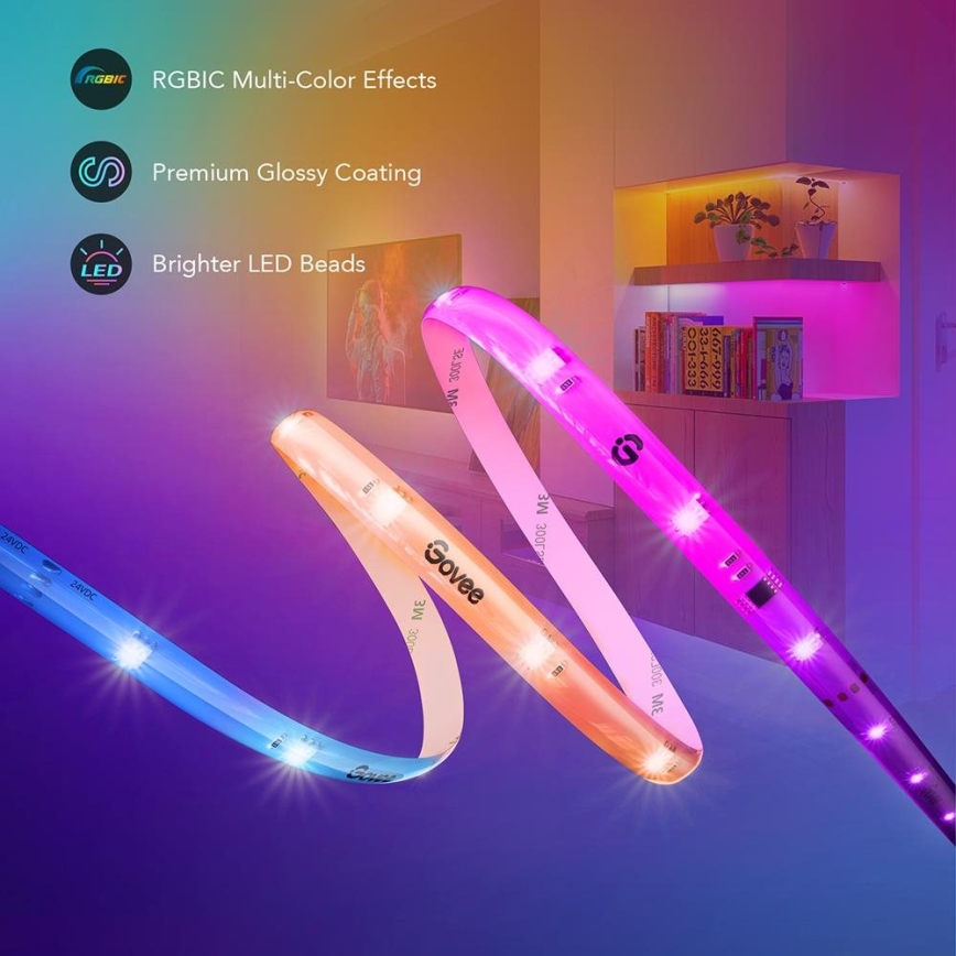 Govee - Wi-Fi RGBIC Smart PRO Tira LED 5m - extra durável