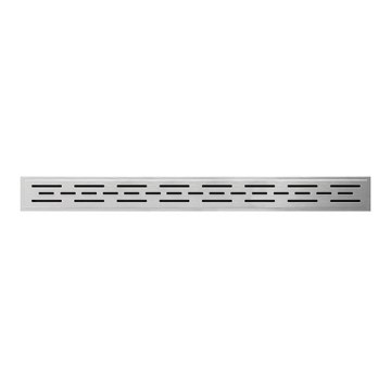 Grelha de canal 79,2x1,1 cm aço inoxidável/prateada