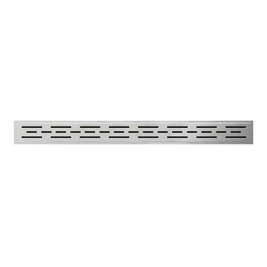 Grelha de canal 79,2x1,1 cm aço inoxidável/prateada