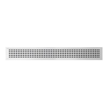 Grelha de escoamento 49,5x2,3 cm inox/prateada