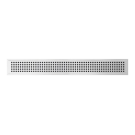 Grelha de escoamento 49,5x2,3 cm inox/prateada