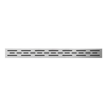 Grelha para canaleta 69,5x2,3 cm aço inoxidável/prateada