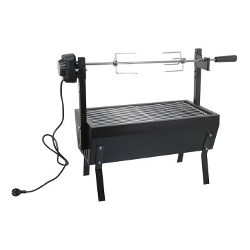 Grelhador a carvão vegetal com motor 4W/230V preto