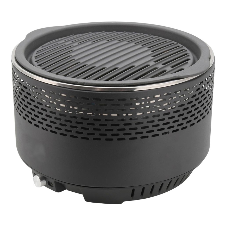 Grelhador de carvão vegetal de mesa 4xAA/USB preto