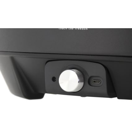 Grelhador de carvão vegetal de mesa 4xAA/USB preto