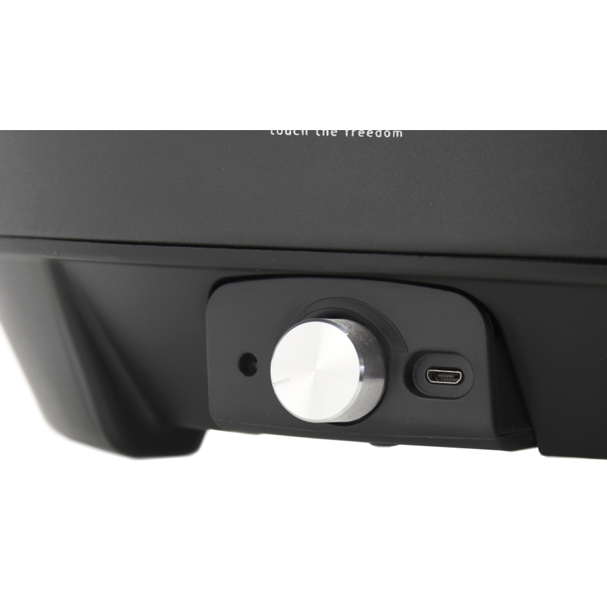 Grelhador de carvão vegetal de mesa 4xAA/USB preto
