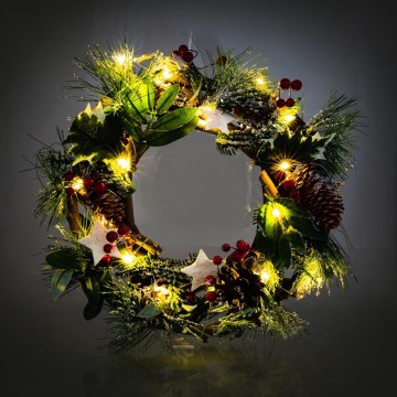 Grinalda de Natal LED LED/3xAA d. 30 cm