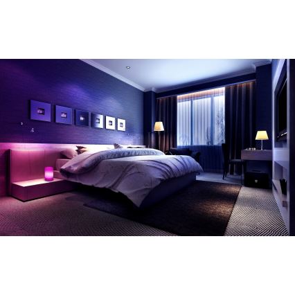 Grundig - Candeeiro de mesa LED RGB com regulação LED/3xAAA + controlo remoto