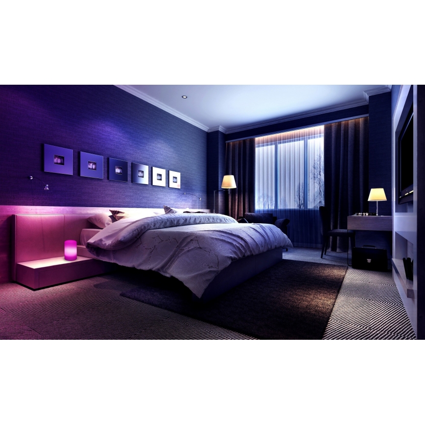 Grundig - Candeeiro de mesa LED RGB com regulação LED/3xAAA + controlo remoto