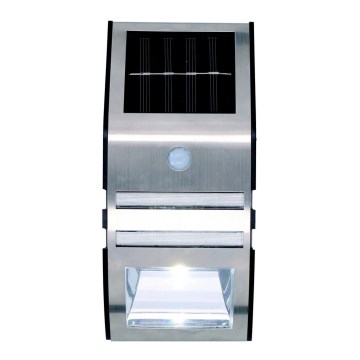 Grundig - Candeeiro de parede LED solar com sensor de movimento e anoitecer LED/1xAA 600mAh IP64