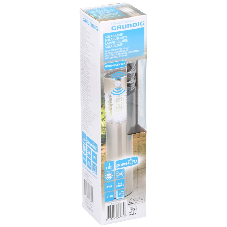 Grundig - Candeeiro solar LED com sensor 1xLED IP44