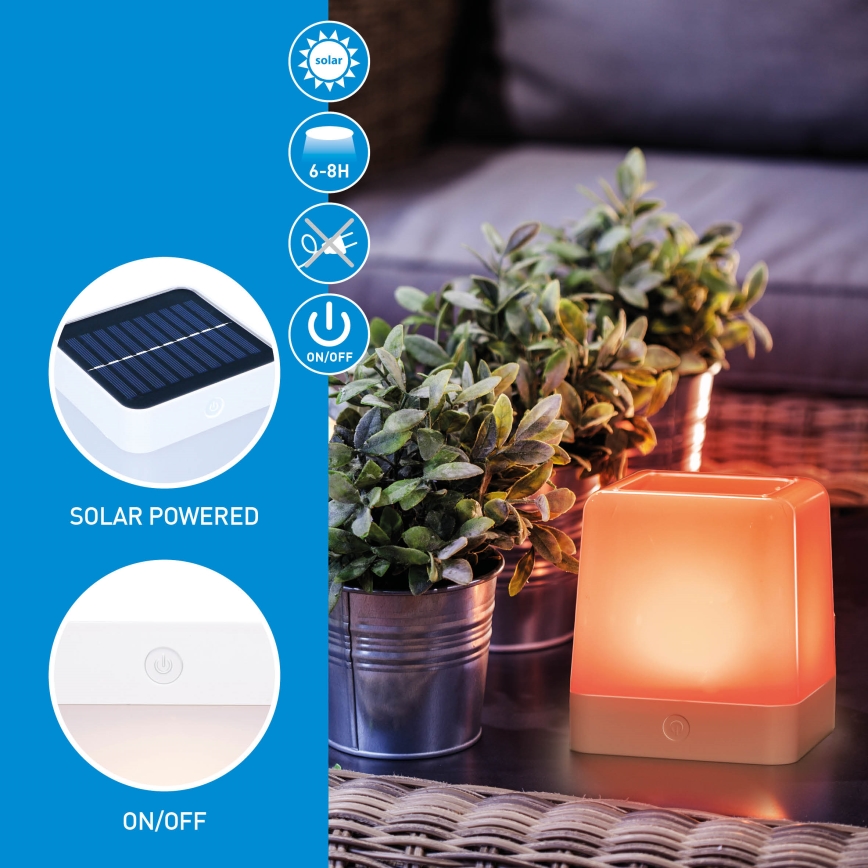 Grundig - Candeeiro solar LED RGB LED/3,7V