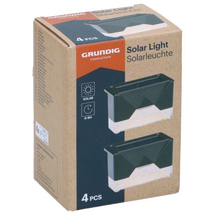 Grundig - CONJUNTO 4x Iluminação de parede solar LED LED/1,2V IP44