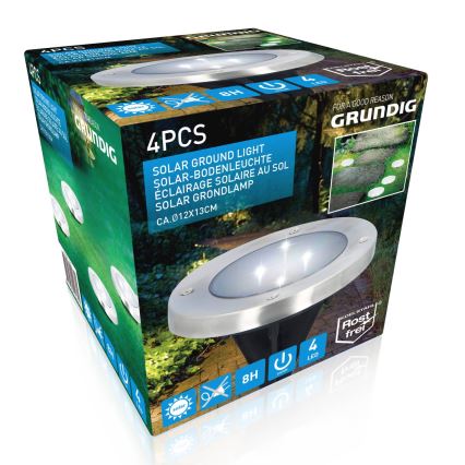 Grundig - CONJUNTO 4x Iluminação solar LED LED/1W/1,2V IP65