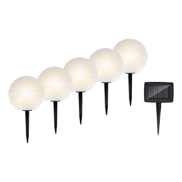Grundig - CONJUNTO 5x luzes LED RGBW  solares LED/3,2V IP44