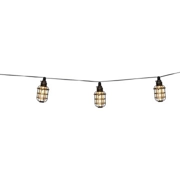 Grundig - Corrente solar LED 10xLED 3,8m IP44 branco quente
