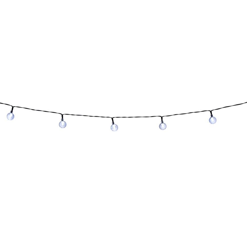 Grundig - Corrente solar LED regulável 50xLED/8 funções 9,35m branco quente + comando