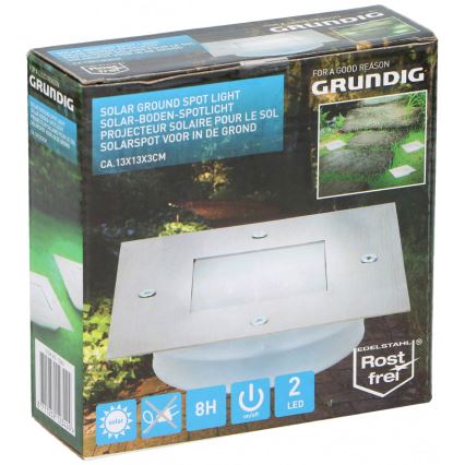 Grundig - Foco de encastrar solar LED 2xLED/1,2V