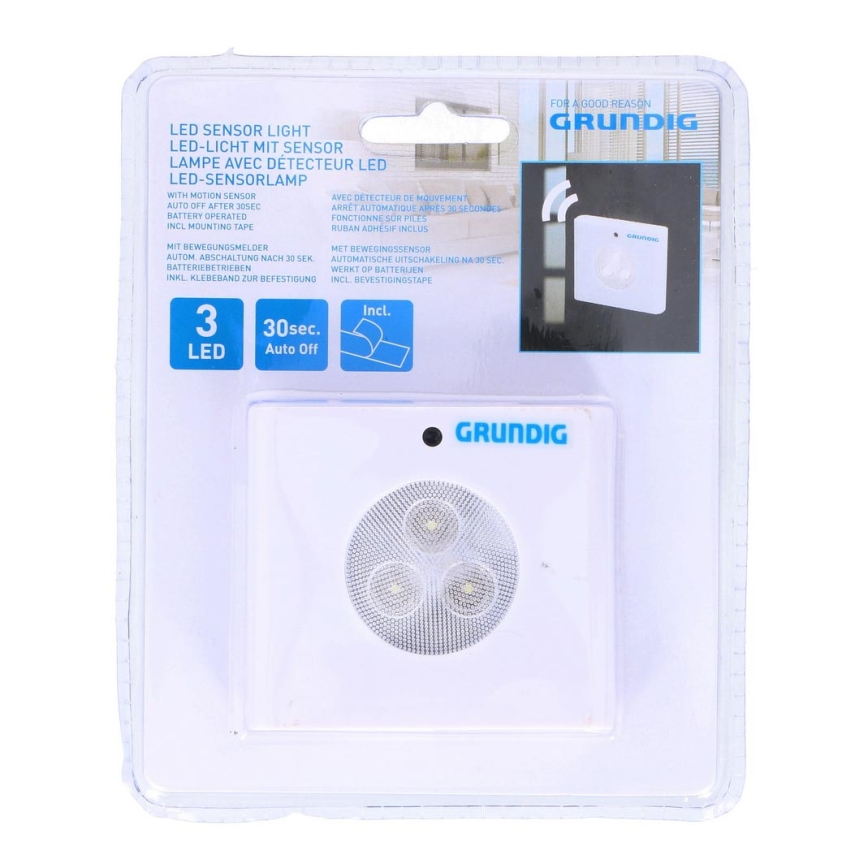Grundig - Iluminação de orientação LED com sensor 3xLED/3xAAA