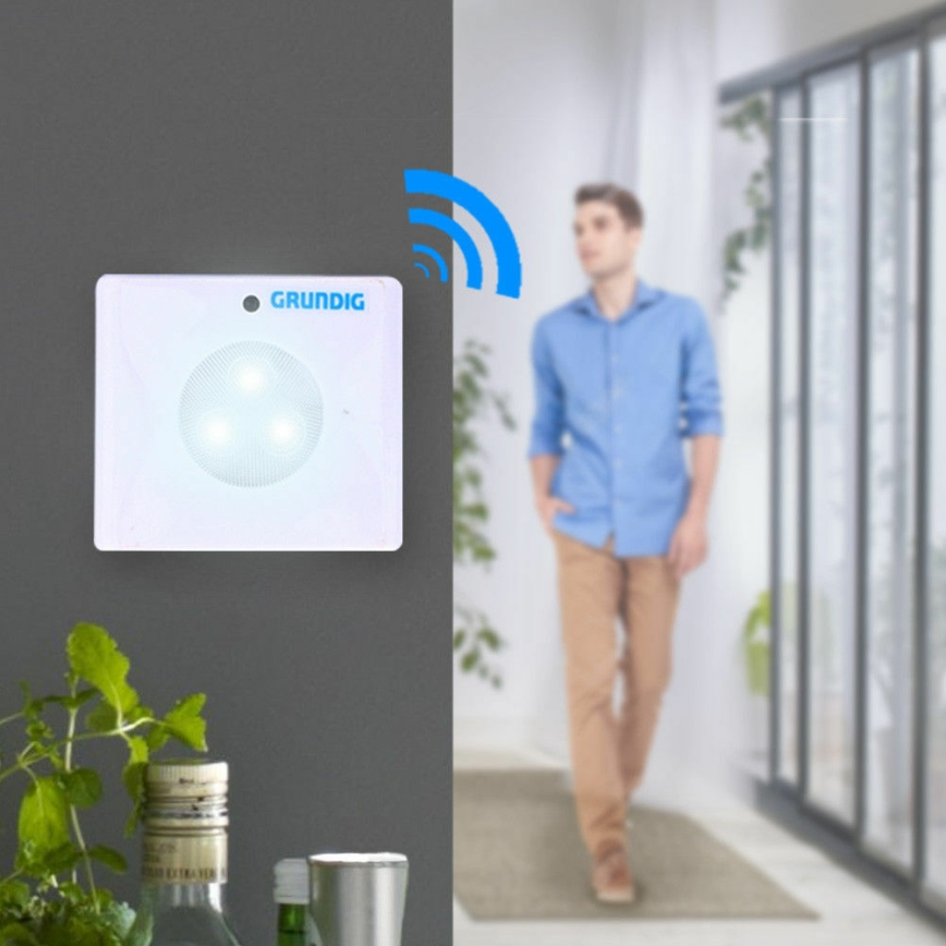 Grundig - Iluminação de orientação LED com sensor 3xLED/3xAAA